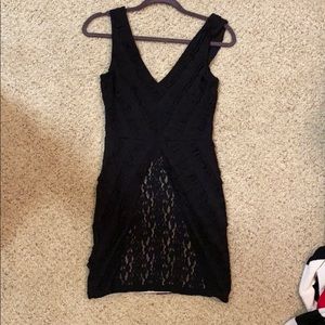 Black bodycon dress